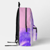 抽象芸術タンポポ&ホタルPink Purple プリントバックパック (左)