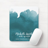 抽象芸術ターコイズの水の色のスプラッシュメイクアップ マウスパッド (マウス)