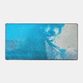 抽象芸術ターコイズパターン デスクマット (正面)