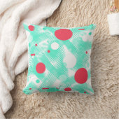 抽象芸術ターコイズピーチ装飾用クッション クッション (ブランケット)