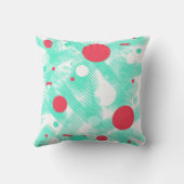 抽象芸術ターコイズピーチ装飾用クッション クッション (裏面)