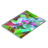 抽象芸術ターコイズフラワーズジャーナルノートブック ノートブック (左側)