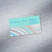 抽象芸術ターコイズミント水彩サロンスパ マグネット名刺 (インサイチュ)