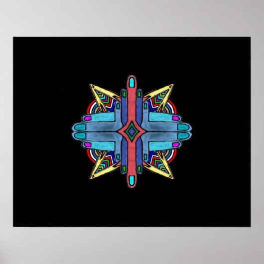 抽象芸術ダイバーシティ絵画・ハンズ – ポスター。 ポスター (正面)