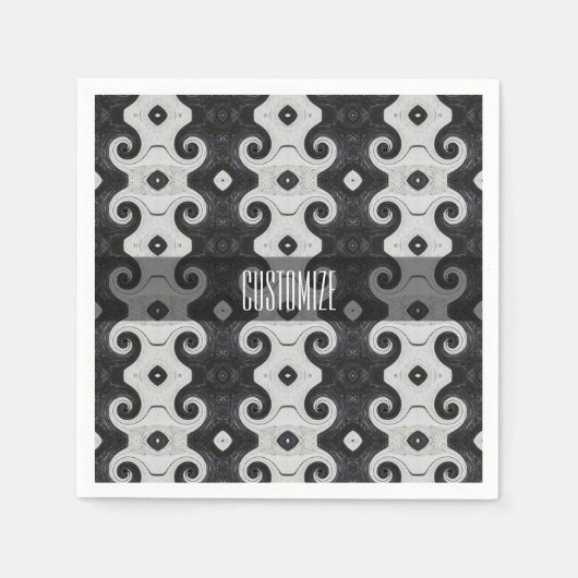 抽象芸術ダイヤモンドアイカールのパターンナプキン スタンダードカクテルナプキン (正面)