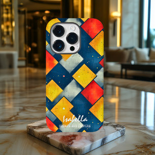 抽象芸術ダイヤモンドパターンデザインのカスタマイズ Case-Mate iPhone 14 PROケース