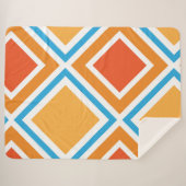 抽象芸術ダイヤモンド幾何学 シェルパブランケット (正面(横))