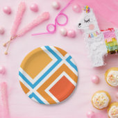 抽象芸術ダイヤモンド幾何学 ペーパープレート (パーティー)