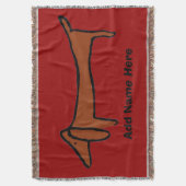 抽象芸術ダシュントと赤 スローブランケット (正面縦)