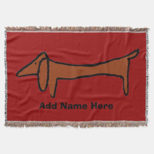 抽象芸術ダシュントと赤 スローブランケット (正面)