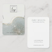 抽象芸術ダスキーグレーグリッターシャイニーネックレスディスプレイ 名刺 (正面/裏面)