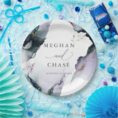 抽象芸術ダスティブルースモーキーアメジスト ペーパープレート (パーティー)