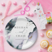 抽象芸術ダスティブルースモーキーアメジスト ペーパープレート (パーティー)