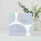 抽象芸術ダスティブルーブライダルシャワー 招待状 (スタンド正面)