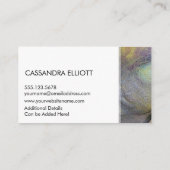 抽象芸術ダスティブルー&金ゴールドアルコールインクリキッドアート 名刺 (裏面)