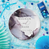 抽象芸術ダスティマウヴアメジスト紙プレート ペーパープレート (パーティー)