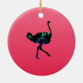 抽象芸術ダチョウオーナメント セラミックオーナメント (裏面)