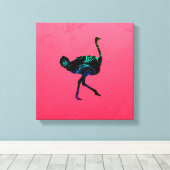 抽象芸術ダチョウキャンバスプリント キャンバスプリント (インサイチュ (ウッドフロア))