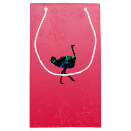 抽象芸術ダチョウ抱き枕 スモールペーパーバッグ