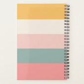 抽象芸術ダッシュOchreコーラルストライプ(名前) プランナー手帳 (裏面)