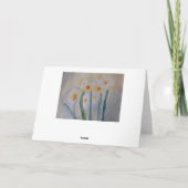 抽象芸術ダフォジル折りグリーティングカード カード (裏面)