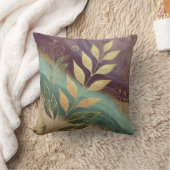 抽象芸術ダブルシェードゴールデンリーフアートスタイル23 クッション (ブランケット)