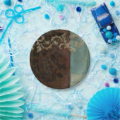 抽象芸術ダマスクタペストリーbyジェニファー・ゴルdberger ペーパープレート (パーティー)