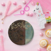 抽象芸術ダマスクタペストリーbyジェニファー・ゴルdberger ペーパープレート (パーティー)