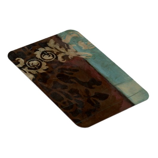 抽象芸術ダマスクタペストリーbyジェニファー・ゴルdberger マグネット (右側)