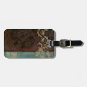 抽象芸術ダマスクタペストリーbyジェニファー・ゴルdberger ラゲッジタグ (正面横)