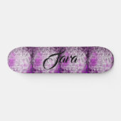 抽象芸術ダマスクピンクプリントスカスタマイズケートボード スケートボード (横)