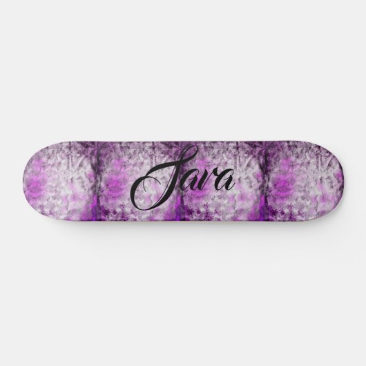 抽象芸術ダマスクピンクプリントスカスタマイズケートボード スケートボード (横)