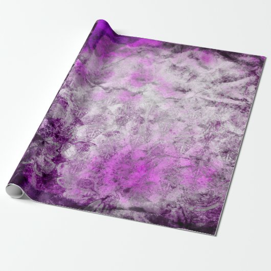 抽象芸術ダマスクピンクプリント ラッピングペーパー (アンロールド)