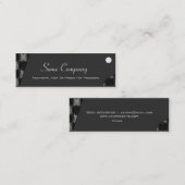 抽象芸術ダマスク(白黒) スキニー名刺 (正面/裏面)