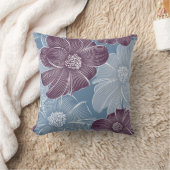 抽象芸術ダリア花:フローラシームレス。 クッション (ブランケット)