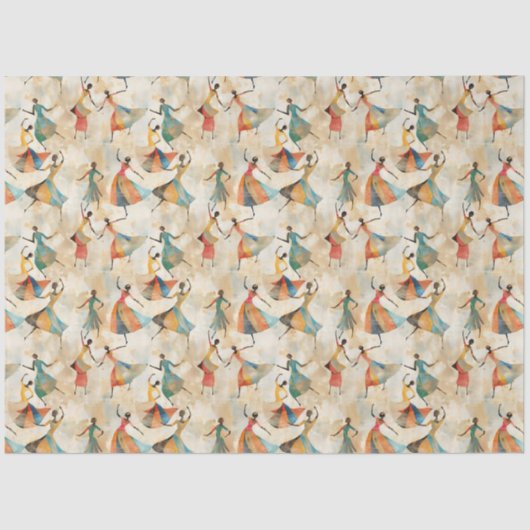 抽象芸術ダンサー 薄葉紙 (正面)