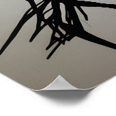 抽象芸術ダンスシルエット ポスター (角)