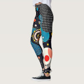 抽象芸術ダンス レギンス (左)