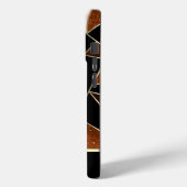 抽象芸術ダークオレンジ、ブラックおよび金ゴールドデザイン Case-Mate iPhoneケース (裏面 / 左)