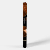 抽象芸術ダークオレンジ、ブラックおよび金ゴールドデザイン Case-Mate iPhoneケース (裏面 / 右)