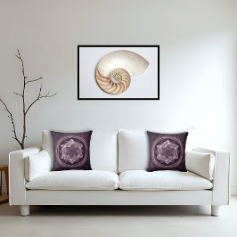 抽象芸術ダークパープルフラクタル クッション