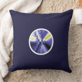 抽象芸術ダークブルーフラクタル クッション (ブランケット)