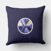 抽象芸術ダークブルーフラクタル クッション (裏面)