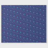 抽象芸術ダークブルーペイズリーチューリップフローラルパターン ラッピングペーパー (フラット)