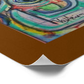 抽象芸術チェロのポスターby ValAries ポスター (角)