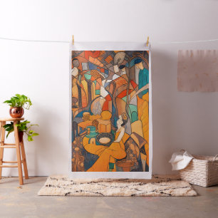 抽象芸術チェーターキルトパネルインレオジェステルスタイル ファブリック