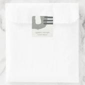 抽象芸術チックセラミックテクスチャ茶色斑点 スクエアシール (バッグ)