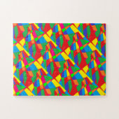 抽象芸術チャンキーアートトップスポーツ子供 ジグソーパズル (横)