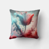 抽象芸術チューリップと曇り雲 クッション (裏面)