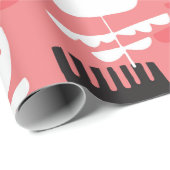 抽象芸術チューリップの花のシルエット ラッピングペーパー (ロールコーナー)